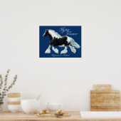 Poster Gypsy Vanner cheval, Élégance en mouvement (Cuisine)