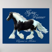 Poster Gypsy Vanner cheval, Élégance en mouvement (Devant)