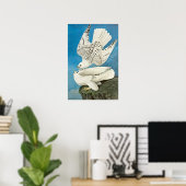 Poster Gyrfalcons, alias Gerfalcons par John James Audubo (Bureau à domicile)
