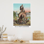 Poster H. & J. Pfaff Lager Beer titre modifiable (Cuisine)