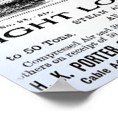 Poster H K Porter & Co.Light Locomotives (Coin)