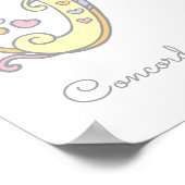 Poster H monogramme art Harmony girls nom signifiant affi (Coin)