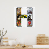 Poster H Monogramme Créez votre propre collection de phot (Cuisine)