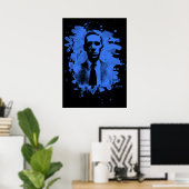 Poster H. P. Lovecraft Tribute (bleu) (Bureau à domicile)