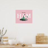 Poster "H pour JAMBON" | Conception de l'alphabet (Cuisine)