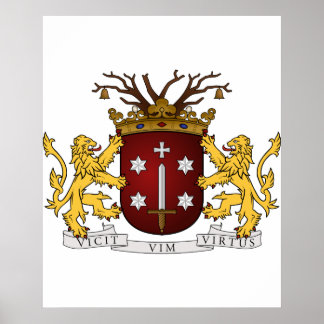 Poster Haarlem wapen, Pays-Bas