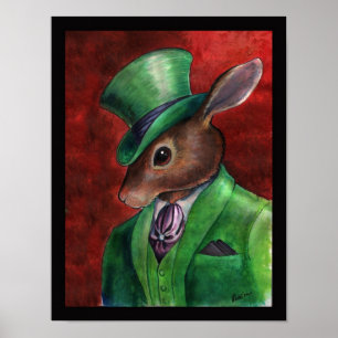 Poster Haberdashery lapin par Portia St. Luke