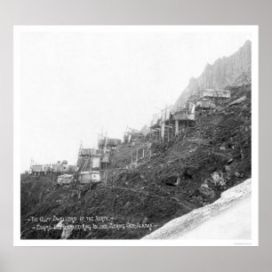 Poster Habitants de falaise en Alaska 1906