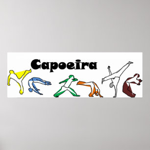 Poster hache de techniques de capoeira d'impression