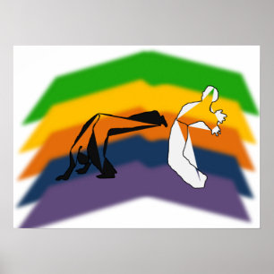 Poster hache du Brésil d'arts martiaux de capoeira