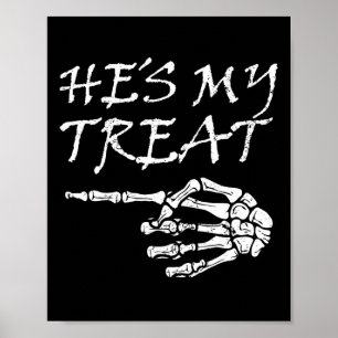 Poster Haches Ma Treat Skeleton Halloween Costume Corresp