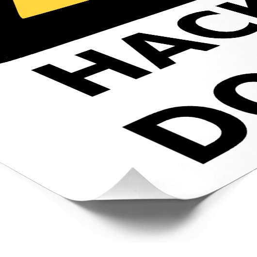 Poster Hacker au travail (Coin)