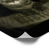 Poster Hacker Cat Meme Funny Computer Cat Kitten Gamer Ca (Coin)