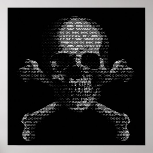 Poster Hacker Sket Crossbones (Devant)