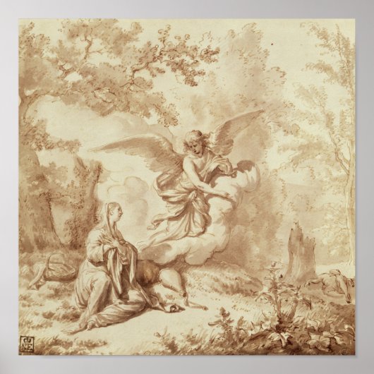 Poster Hagar dans le désert (Devant)