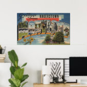 Poster Hagerstown, Maryland - Scènes de grandes lettres (Bureau à domicile)