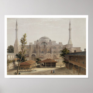 Poster Haghia Sophia, Constantinople, pub. 1852 (couleur
