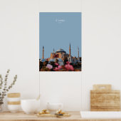 Poster Hagia Sofia, Istanbul Travel Artwork (Cuisine)
