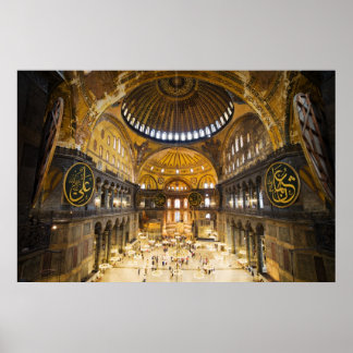 Poster Hagia Sophia Intérieur à Istanbul