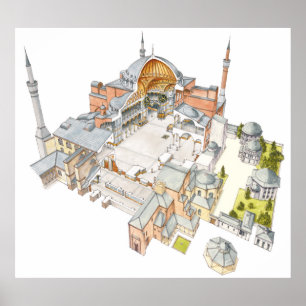 Poster Hagia Sophia. Istambul Turquey.