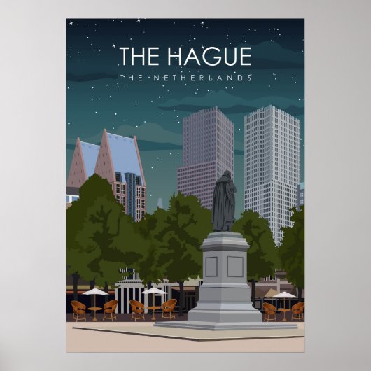 Poster Hague Netherlands Vintage Travel (Devant)