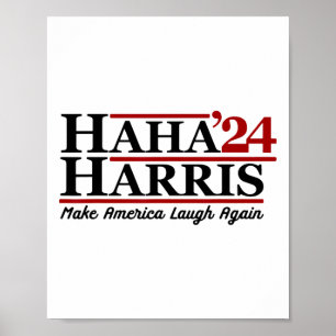 Poster Haha Harris 24 Rire à nouveau à l'Amérique 1