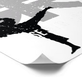 Poster Hai Karate Utilisation Avec Attention Rétro Afters (Coin)