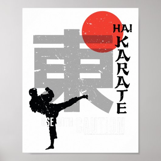 Poster Hai Karate Utilisation Avec Attention Rétro Afters (Devant)