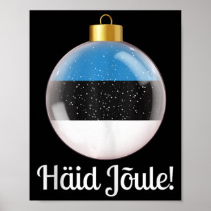 Poster Haid Joule Joyeux Noël Estonien Häid Jõule