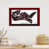 Poster "HAIDA SPIRIT" Otter Version agrandie Art Imprimer (Cuisine)