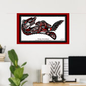 Poster "HAIDA SPIRIT" Otter Version agrandie Art Imprimer (Bureau à domicile)