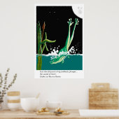 Poster Haiku de grenouille de Basho (Cuisine)