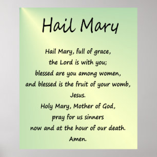 Poster ~ Hail Mary ~ 40" x 48" Semi brillant