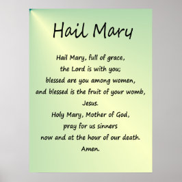 Poster ~ Hail Mary Christelijk Prayer