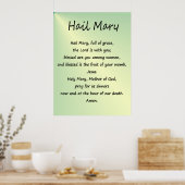 Poster ~ Hail Mary Christelijk Prayer (Keuken)
