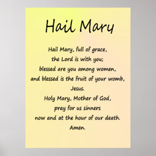 Poster ~ Hail Mary ~ Diverses tailles et Stock de