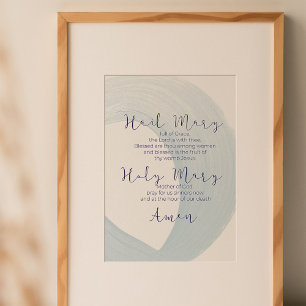 Poster Hail Mary Prière Mur Art