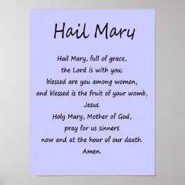 Poster ~ Hail Mary ~ Verschillende maten & papierv