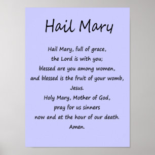 Poster ~ Hail Mary ~ Verschillende maten & papierv