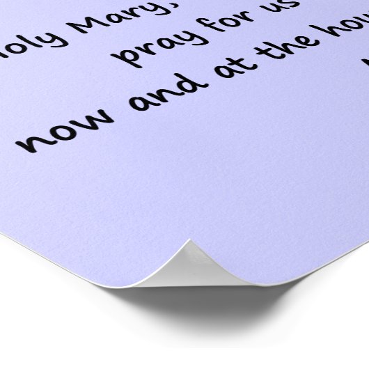 Poster ~ Hail Mary ~ Verschillende maten & papierv (Hoek)