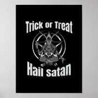 Hail Satan Pentagram Goat Halloween