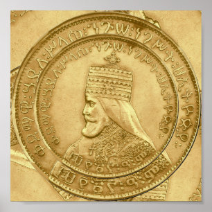 Poster Haile Selassie Jah Rastafari Reggae Rasta Roots 