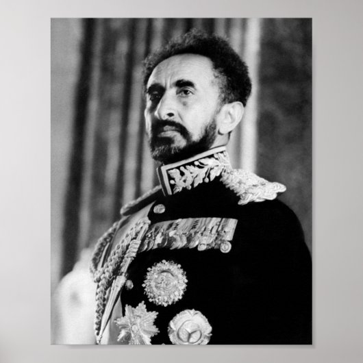 Poster Haile Selassie Lion Rasta Solomon Jah Rastafari (Devant)