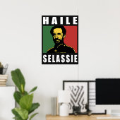 Poster Haile Selassie Lion Rasta Solomon Jah Rastafari (Bureau à domicile)