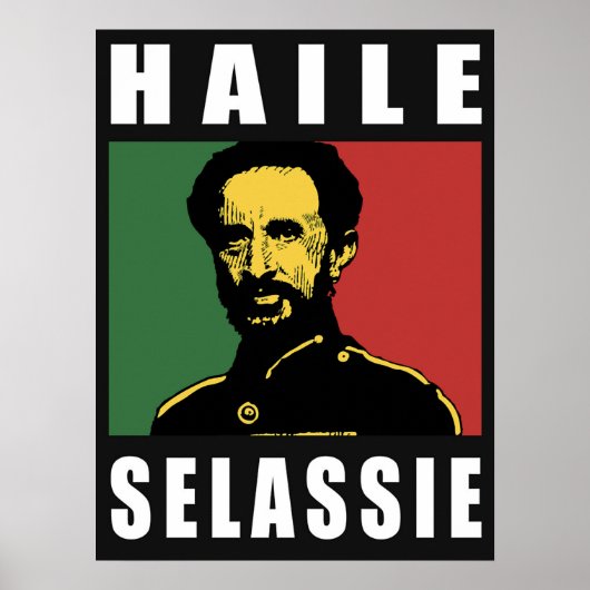 Poster Haile Selassie Lion Rasta Solomon Jah Rastafari (Devant)