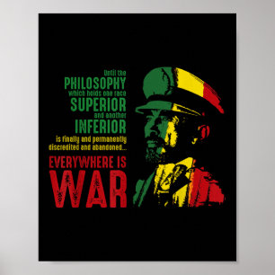 Poster Haile Selie Discours Guerre Juda Lion Chemise Jah 