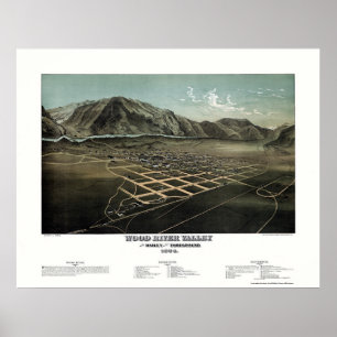 Poster Hailey - rivière en bois, carte panoramique