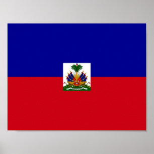 Poster Haïti - drapeau haïtien -
