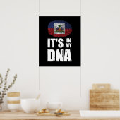 Poster Haïti It's In My DNA Haitian Flag (Cuisine)