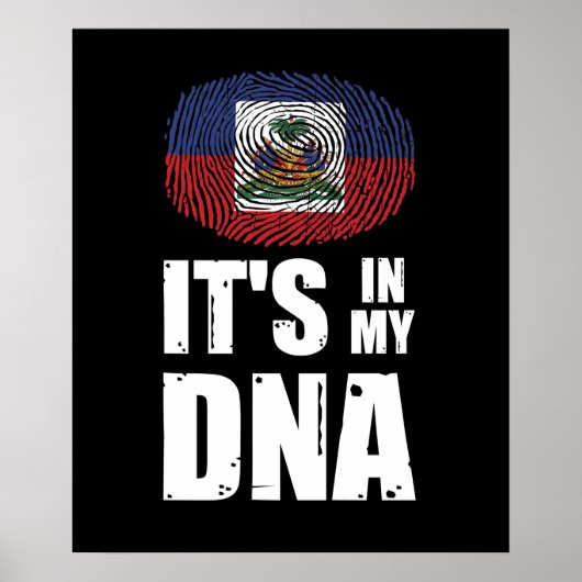 Poster Haïti It's In My DNA Haitian Flag (Devant)
